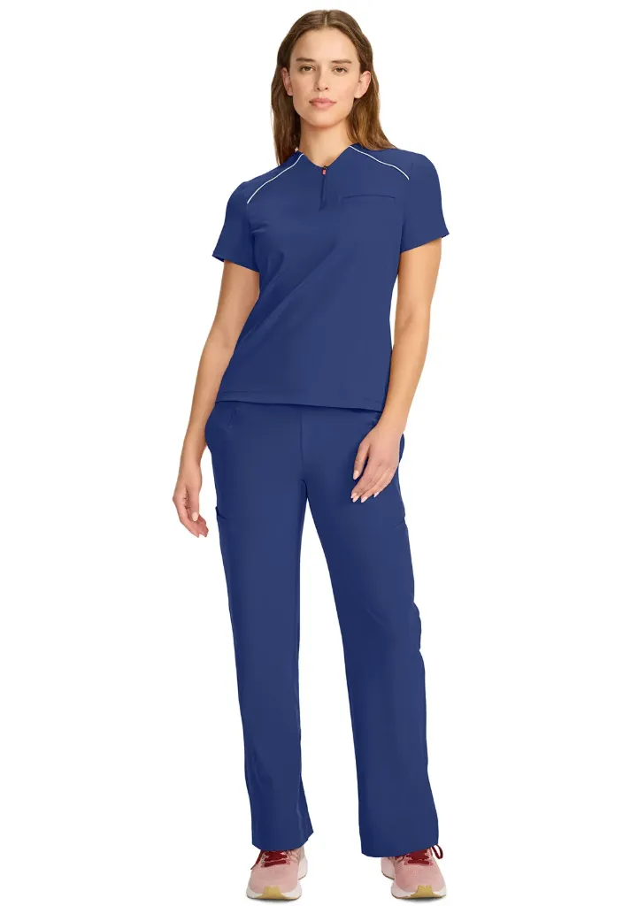 Infinity Women's Tuck-in Mock Neck Henley